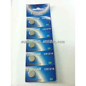 CR1216 battery 3v Lithium button cell batteries CR1216(Eunicell brand)