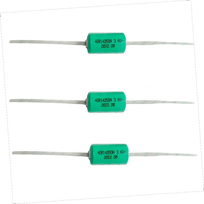 3.6V Lithium Battery 1/2AA ER14250 with solder tabs Thionyl Chloride Battery