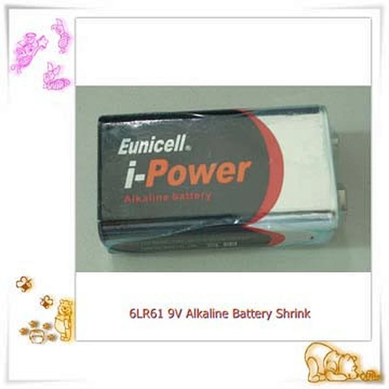 High Capacity 9v battery 6LR61 alkaline cells