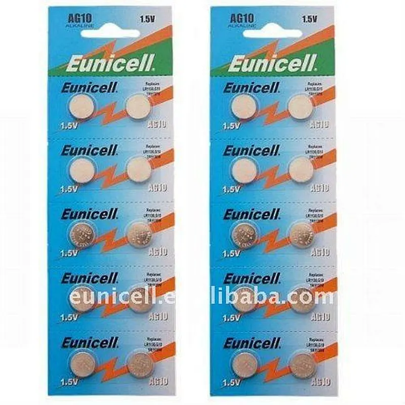 AG10 Button Cell LR1130 ag10 ag13 1.5V Eunicell Lithium Battery