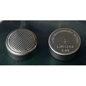 Lithium rechargeable button cell batteries 1254 3.7V battery