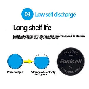 Best Quality Lithium Cell CR2025 3 Volt Coin Type Battery For Remote Controller