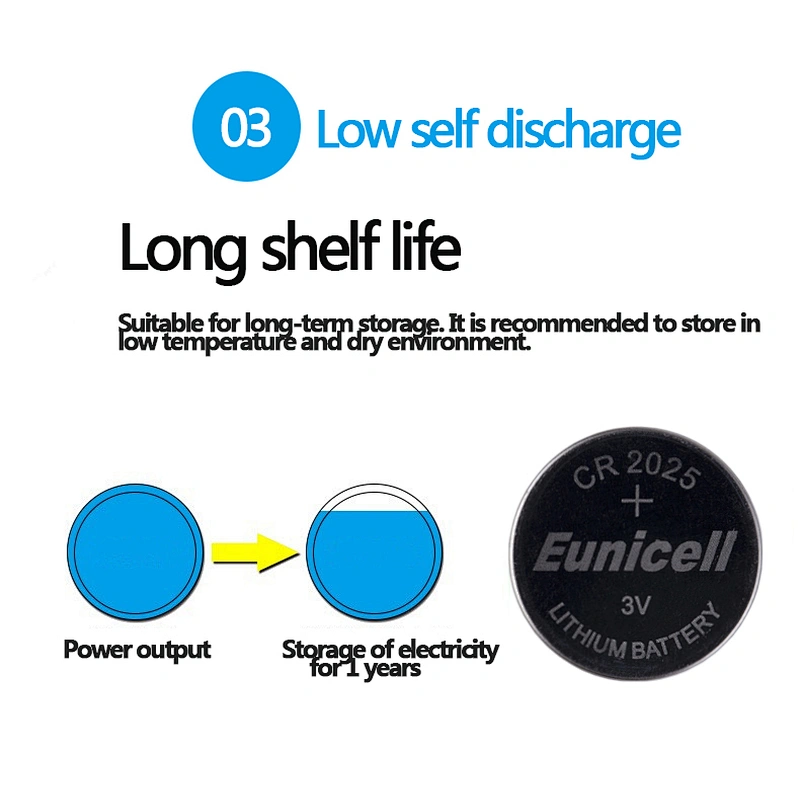 Best Quality Lithium Cell CR2025 3 Volt Coin Type Battery For Remote Controller
