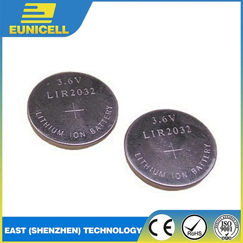 LIR2450 Lithium Rechargeable Battery CR 2450 coin cell LIR2450 3.6V 120mah