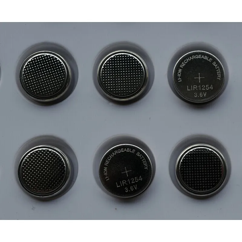 Eunicell 3.6V LIR1254 LI-ION button cell battery for bluetooth headset Wireless Headphones
