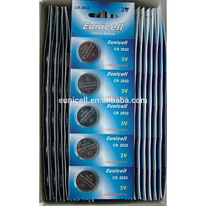 3v Lithium button cell CR1632 CR2032 CR2025 CR2016 Battery from Eunicell brand (5 pack)