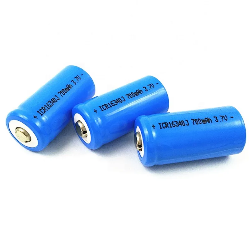 3.7v 700mah lithium rechargeable battery CR123A for flashlight