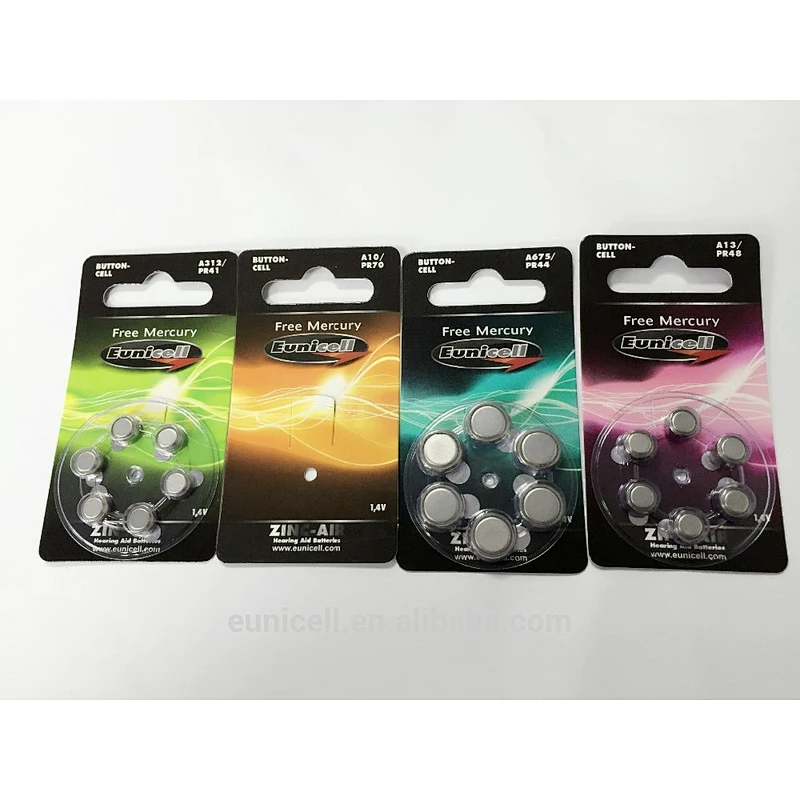 mercury free Zinc air Hearing Aid Battery 1.4V A10(PR70)
