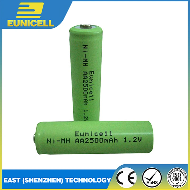higher capacity NiMH AA 1.2V rechargeable battery 2500mAh for power tool