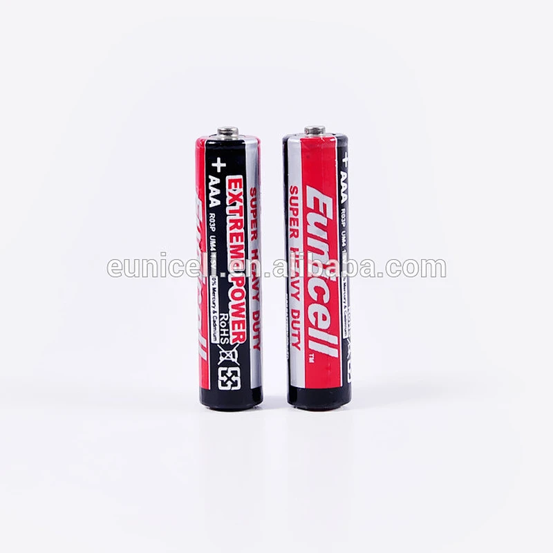 1.5v aaa um-4 r03p carbon zinc r03p aaa size heavy duty battery