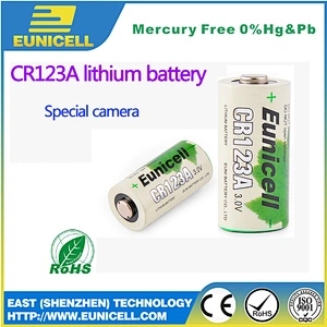 3V lithium CR123A battery is suitable for high energy disposable batteries for cameras and flashlights
