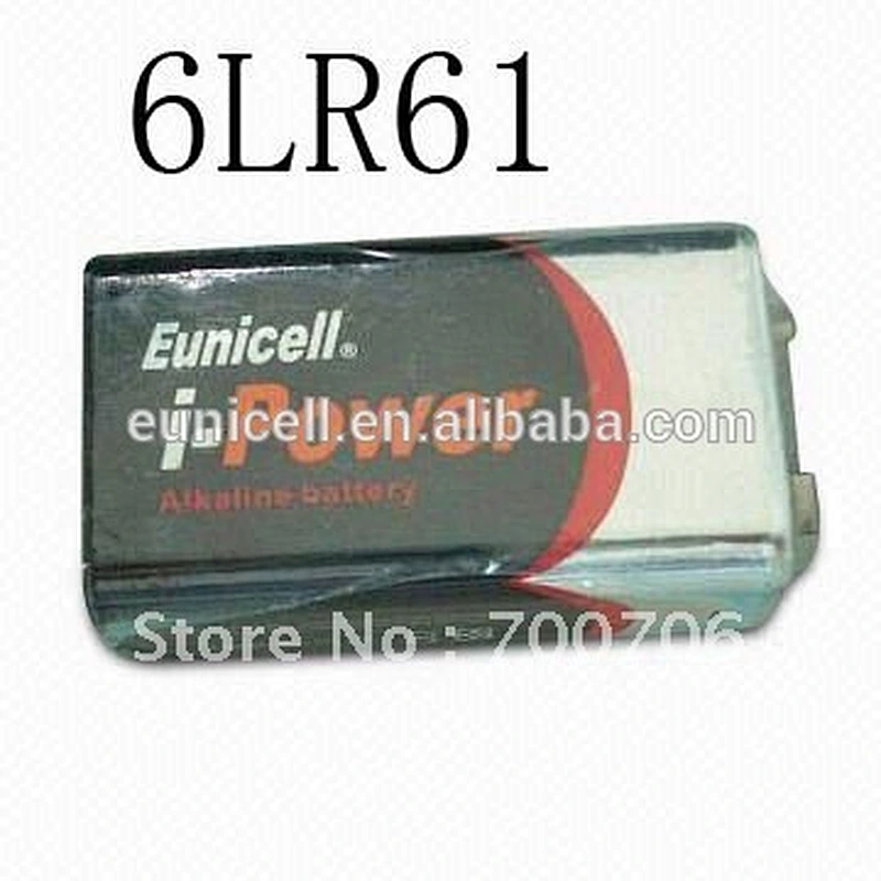 super alkaline battery 6LR61 battery 9V Eunicell battery