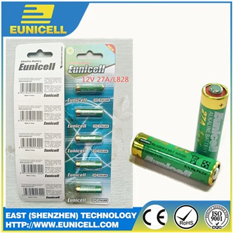 Eunicell lr27a 12v alkaline battery 27a rechargeable pack