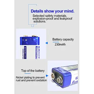 Eunicell 6f22 Battery Good Service 6F22 Power Volt Heavy Duty Dry Batteries Extra Heavy Duty 9v Battery 6lr61
