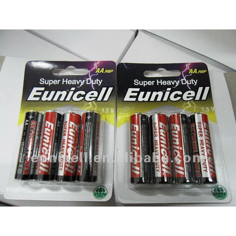 Eunicell R6P AA SUM-3 1.5V Zinc Carbon Dry Cell Battery For Flashlight