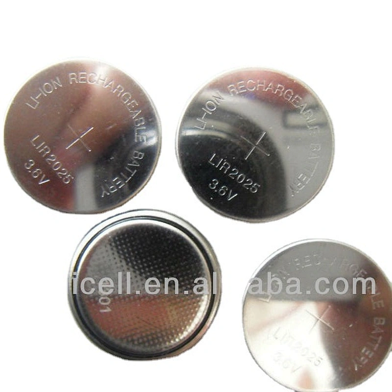 Lir2025 lir2025 3.6V Rechargeable Battery with tabs LIR2025