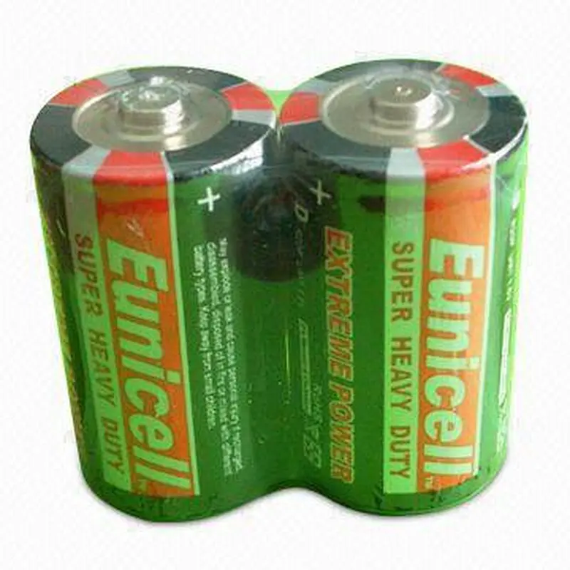 Super Carbon zinc R20 D size heavy duty dry batteries