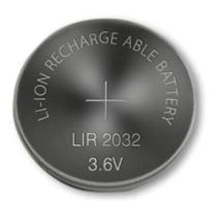 LIR2032 3.6V 45mAh lithium Li-ion rechargeable button cell battery