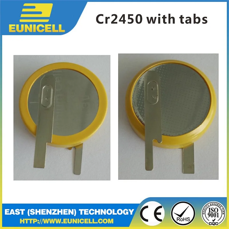 CR2450-G1A CR2450 battery with pins or tabs