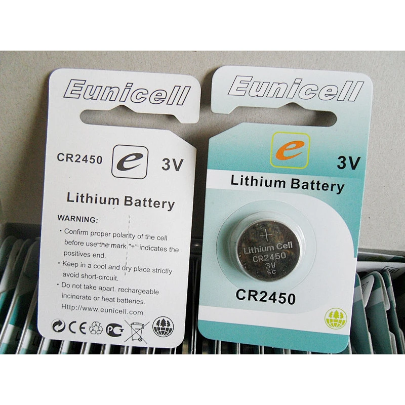 new items 3V 600mah lithium Manganese battery CR2450 for MP3 watch for sale