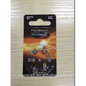 mercury free Zinc air Hearing Aid Battery 1.4V A10(PR70)