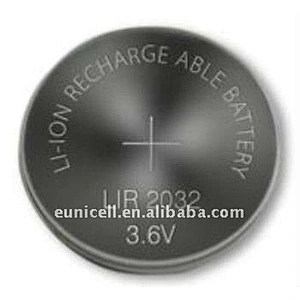 LIR2032 3.6 volt lithium rechargeable battery charger / connector