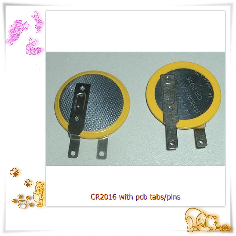 china supplier 3v cr2016 with pcb pins batteries in alibaba