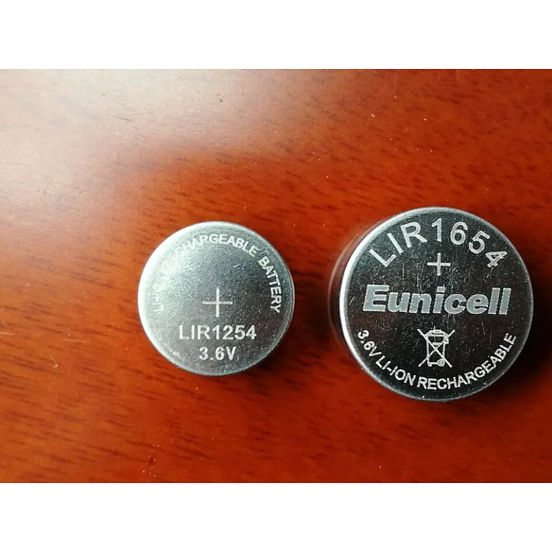 Lithium rechargeable button cell batteries 1254 3.7V battery