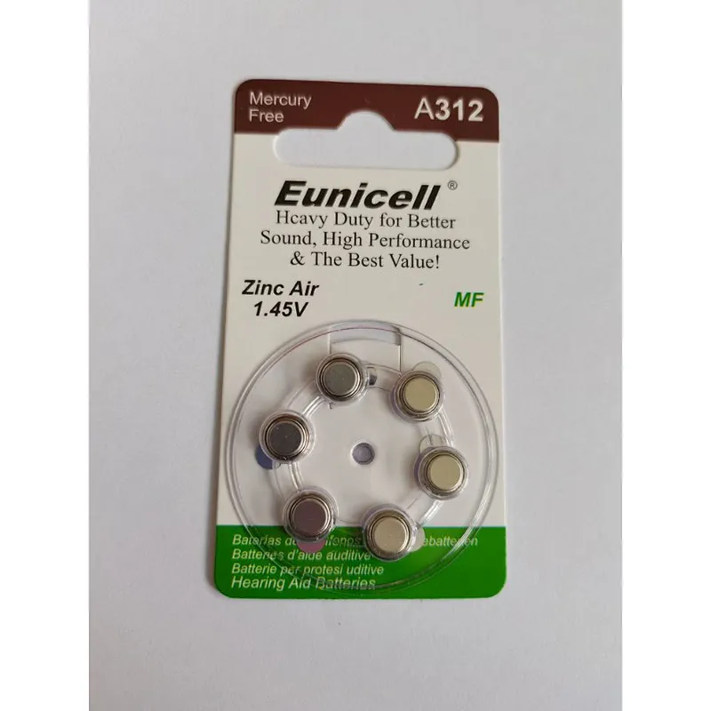 Eunicell Hearing aid batteries A312  A10  A13 A675  1.45V
