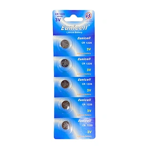 Free shipping wholesale CR1220 lithium battery 3v non rechargeable cr1220 button cell