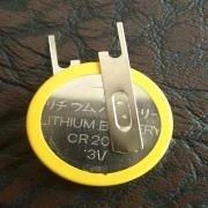 Button cell 3v battery cr2430 with solder tabs or pins