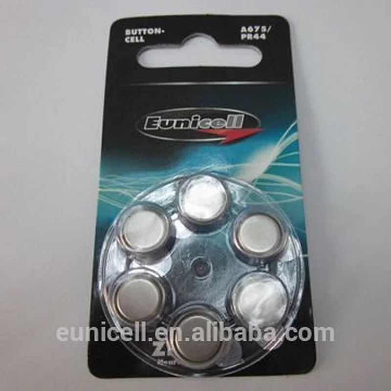 0% hg pb A675 Zinc air 1.4v Hearing Aid Battery A675 AG13