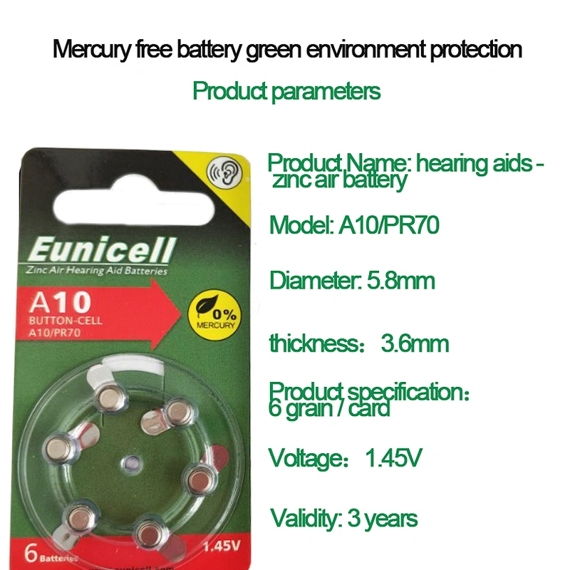 Hearing Aid Battery A10 Long Lasting Performance 10A/PR536/PR70