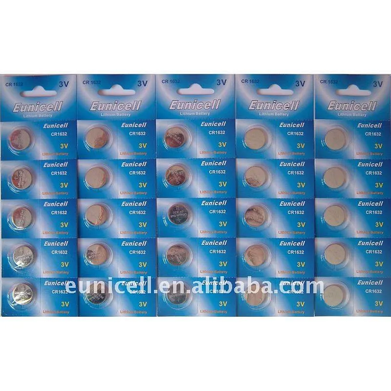 3V Lithium button cell coin cell batteries CR1632 1632 DL1632