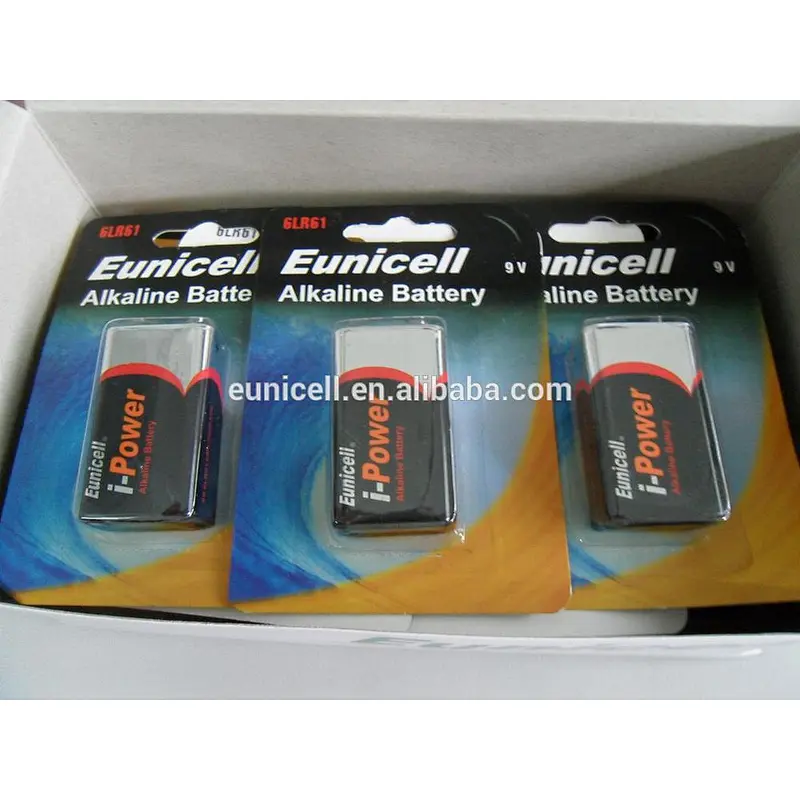super alkaline battery 6LR61 battery 9V Eunicell battery
