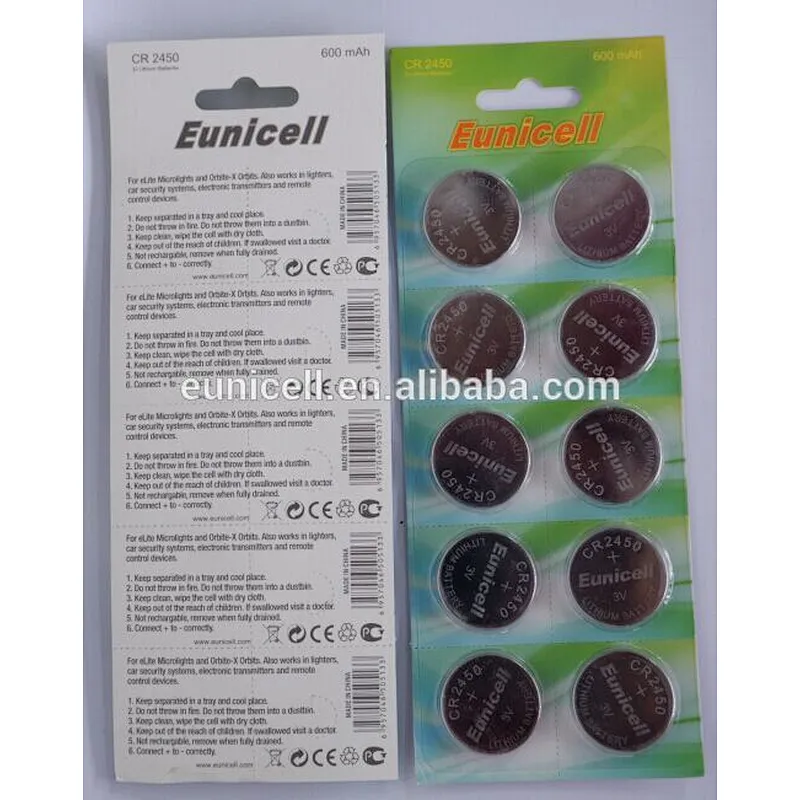 CR2450-1HF CR2450 Lithium Button Coin Cell Battery 3V