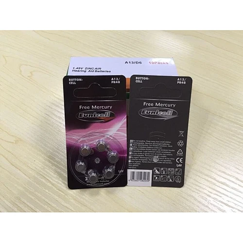 0% Hg Pb hearing aid battery PR48 A13 LR48 zinc air Coin Cell batteries