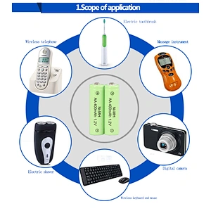Cordless Phone NIMH AAA 1.2V 400mAh Rechargeable Battery Pack Eunicell