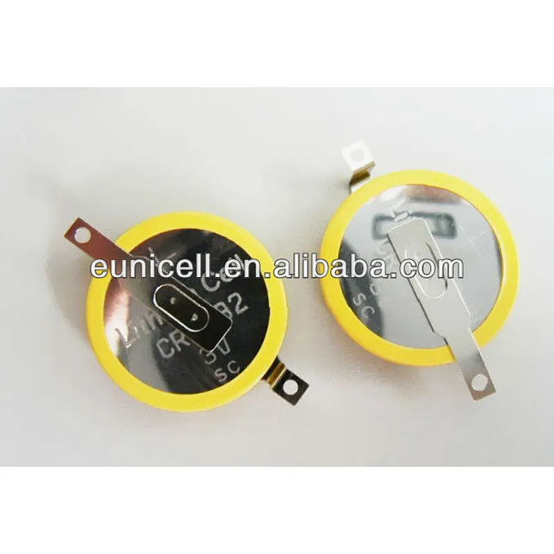 CR2032 CR2032-VJ2H 3v lithium Button battery with PCB tabs pins / 3pins