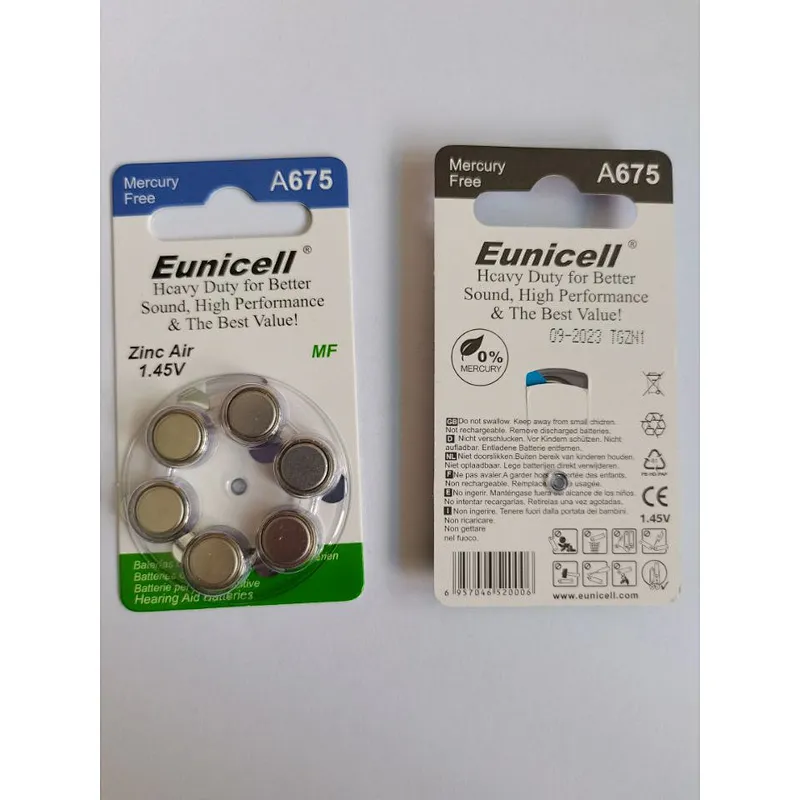 Eunicell Hearing aid batteries A312  A10  A13 A675  1.45V