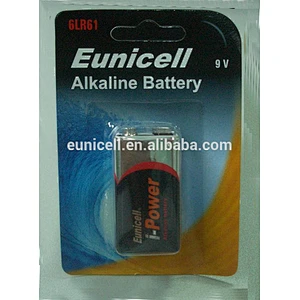 super alkaline battery 6LR61 battery 9V Eunicell battery