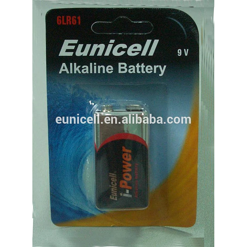 super alkaline battery 6LR61 battery 9V Eunicell battery