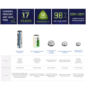 Super 0% Hg LR1 Primary Dry battery LR1 1.5v alkaline battery