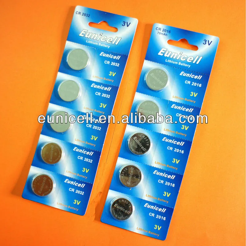 3v coin cell battery CR2032 CR1616 CR1632 from Eunicell brand (5 pack)