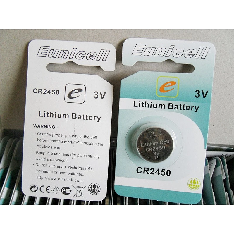 High quality cr2450 3v lithium button cell battery cr2450 bulk
