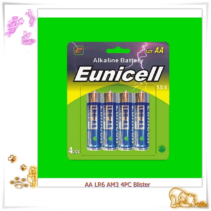 Super performance long service 1.5V AA LR6 AM3 Alkaline Battery from Shenzhen manufacturer