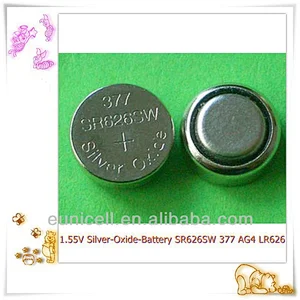 Mercury Free Eunicell 377 SR626 AG4 1.55V silvery oxide watches battery