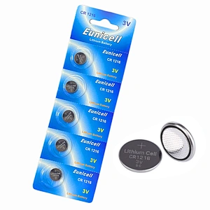 Wide Operating Temperature Eunicell CR1216 3.0V Lithium Battery CR1216 Button cells