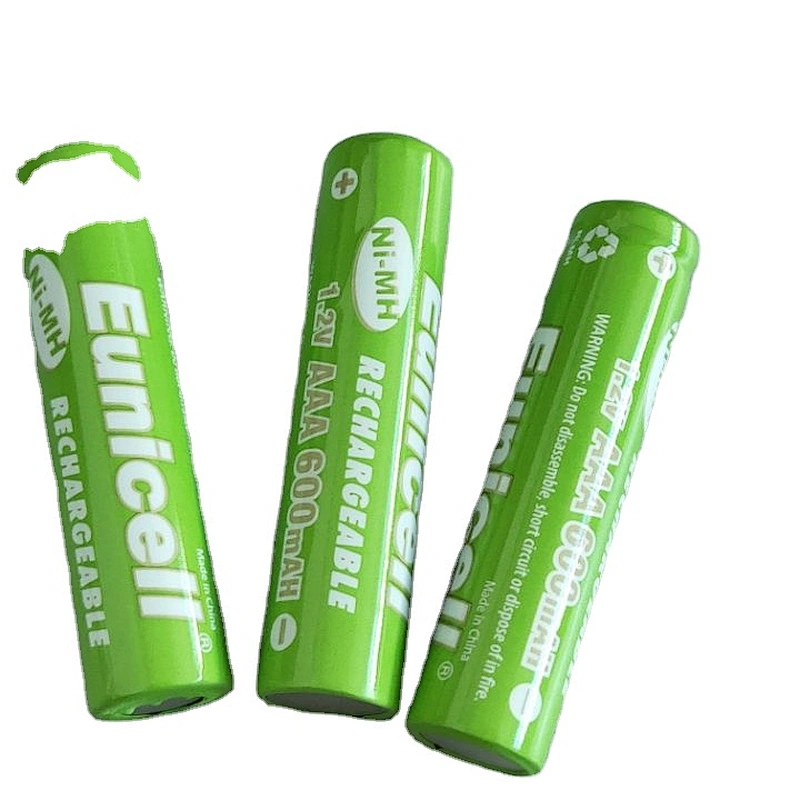 Eunicell 1.2v AA 600mAh NiMh rechargeable batteries New 4pcs blister card