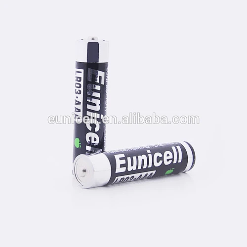 AAA battery alkaline 1.5v Eunicell brand dry batteries AAA LR03